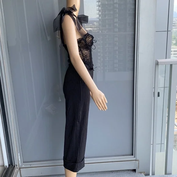 Vintage 90s Stripped Capris - Picture 2 of 10